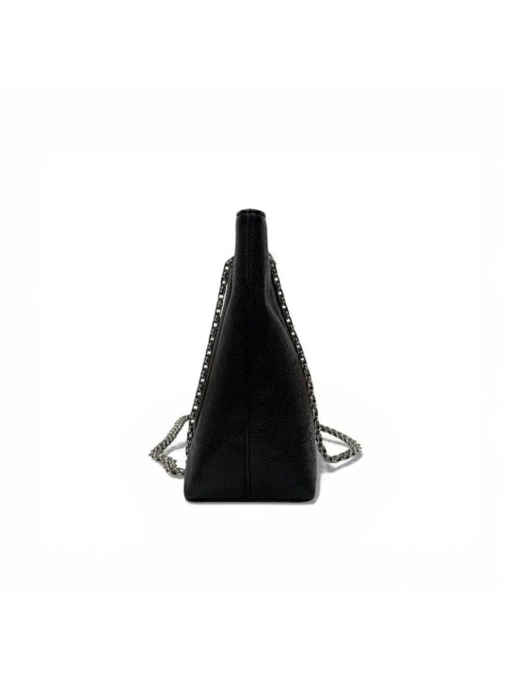 Chanel Bag Tote Black Silver Chain - Picture 2 of 10